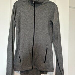 Champion Women's Charcoal Gray Track Jacket - Size Medium